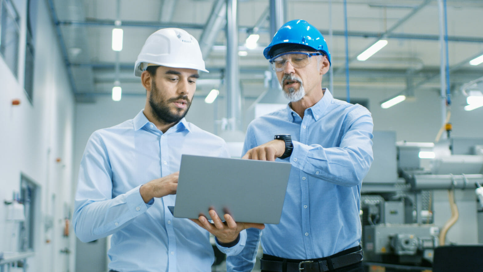 men in warehouse